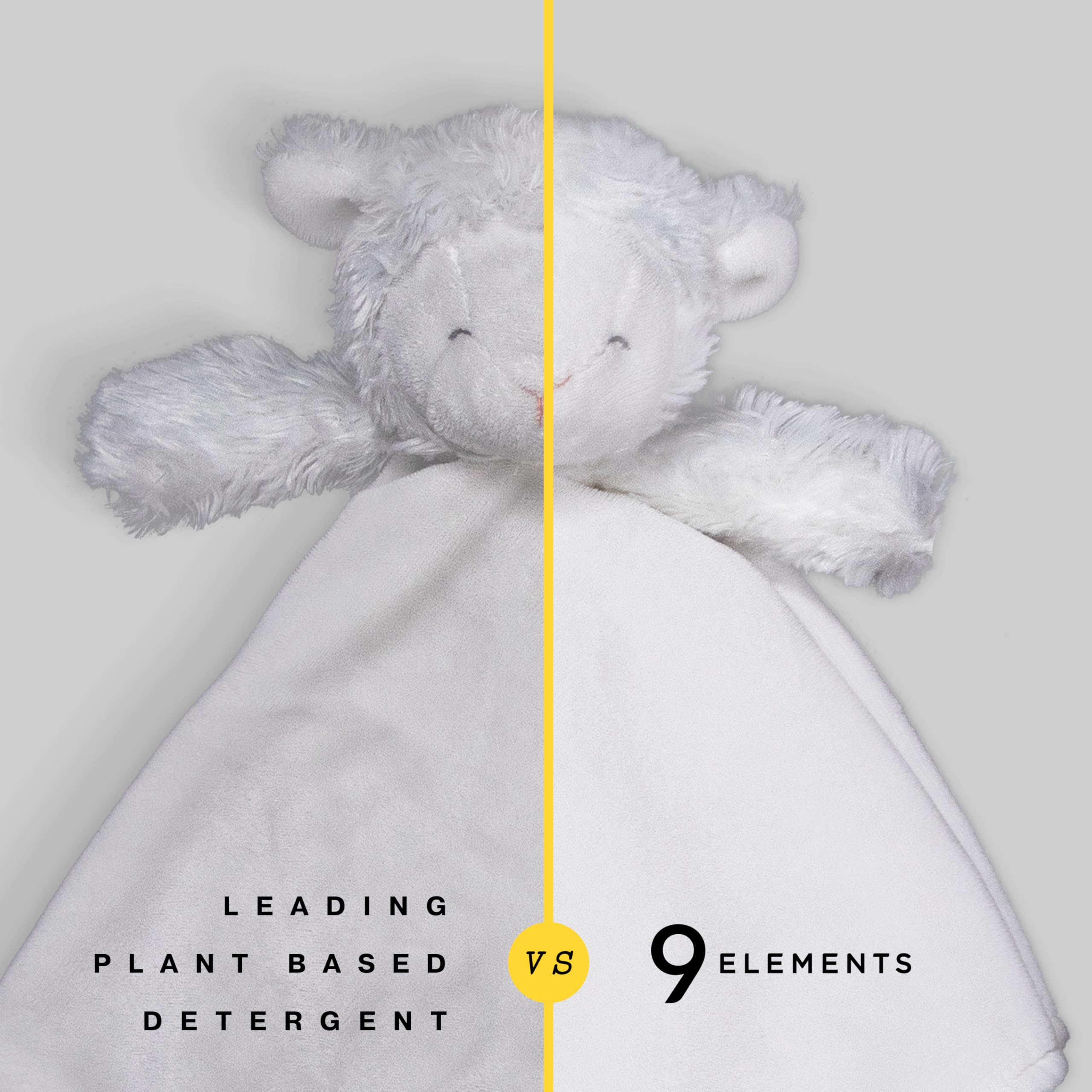 9 Elements back label highlighting ingredients and safety benefits