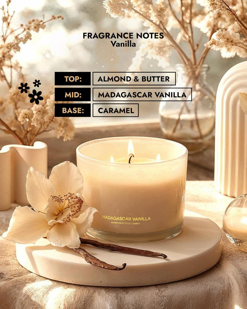 96NORTH candle burning in a living room setting adding cozy ambiance and tasteful decor