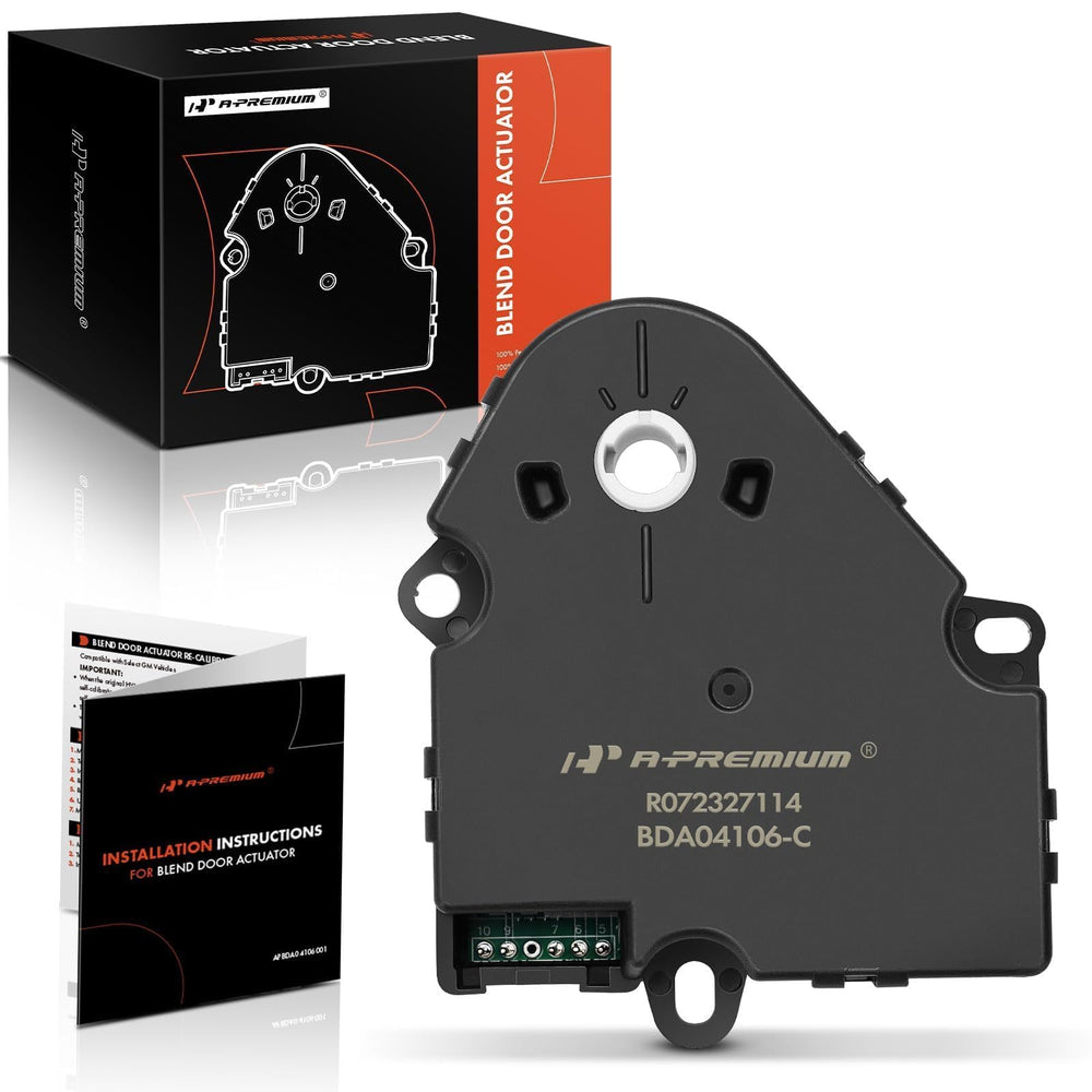 A-Premium blend door actuator front view showing clean housing and fitment benefit