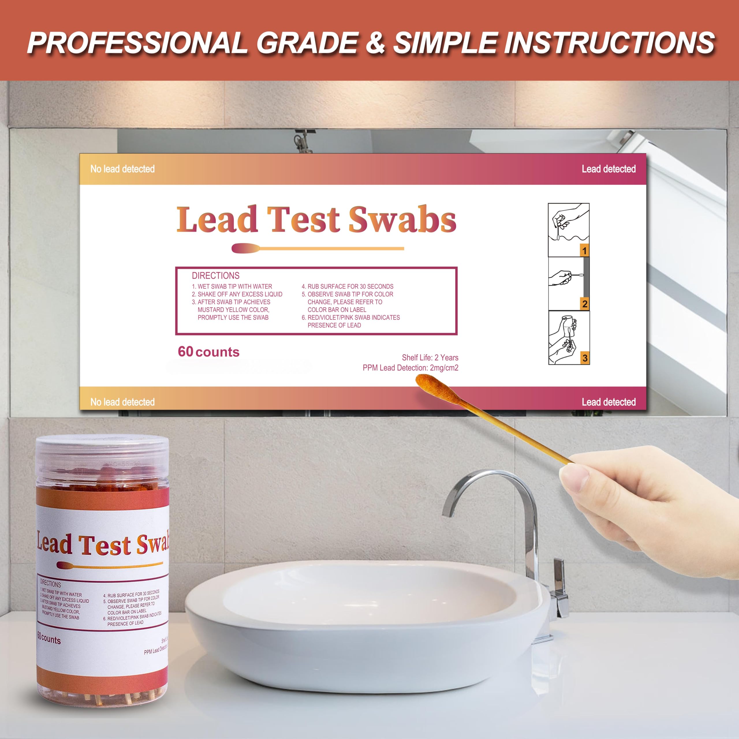 AAwipes in-use testing painted trim demonstrating quick on-site screening benefit