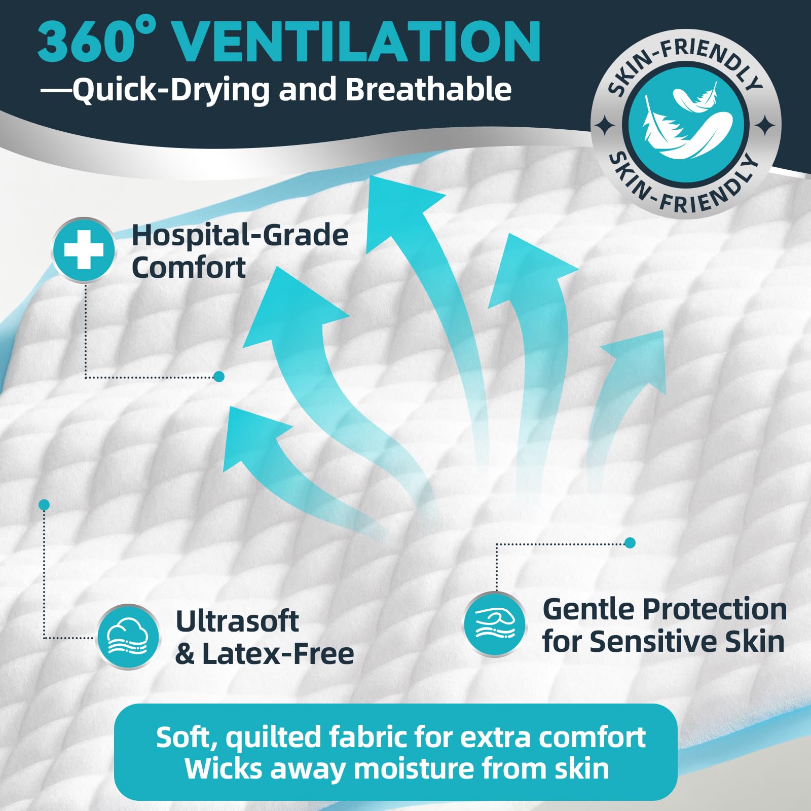 AAY pad protecting wheelchair seat illustrating convenience and hygiene