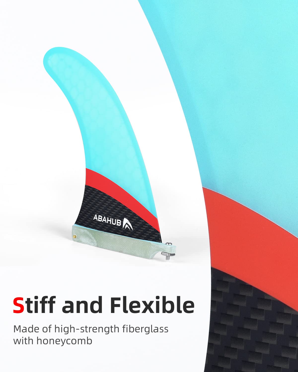 Abahub close-up of fin base and tab showing secure US box fitment