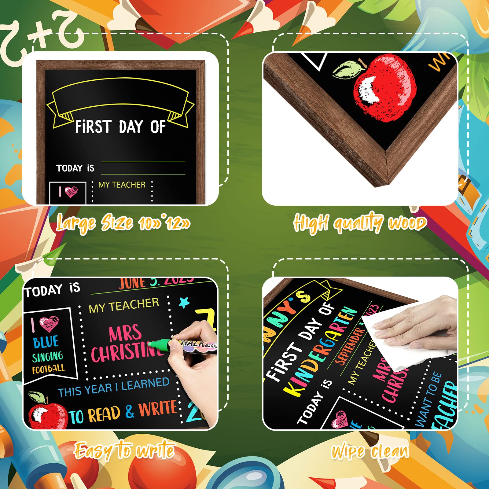 ABERLLS close-up of chalkboard surface illustrating smooth writable finish and durability