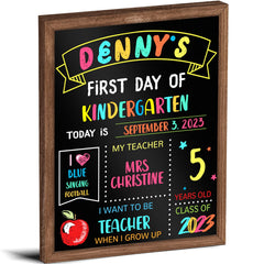 ABERLLS front view of 11x14 board showing playful back-to-school design and clarity
