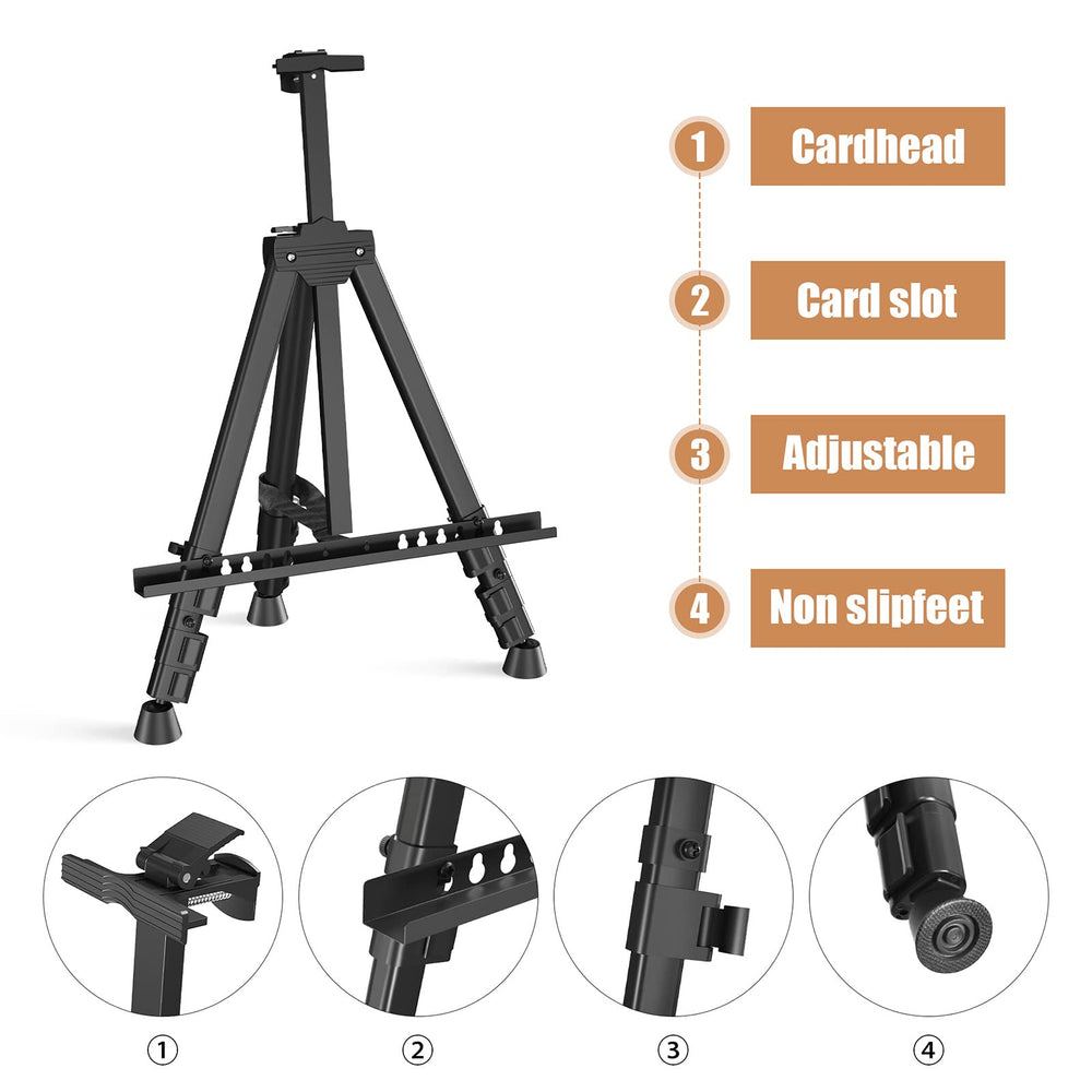 abitcha easel bottom shelf close-up supporting heavy panels safely