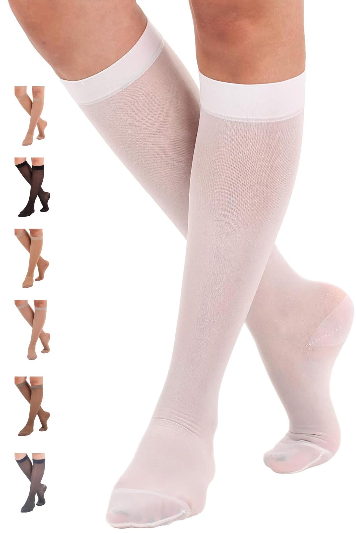 ABSOLUTE SUPPORT front packaging showing white X-Large socks and benefits