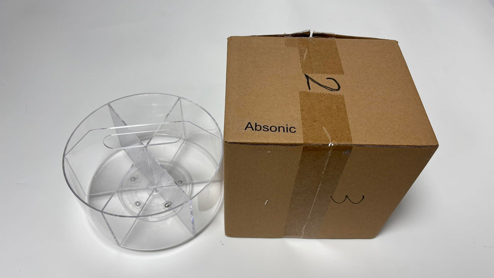 Absonic wiped-clean acrylic surface showing low-maintenance benefit
