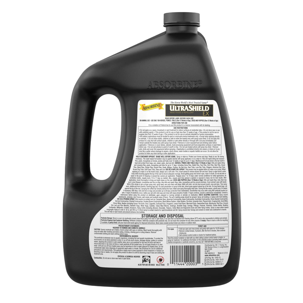 Absorbine ingredients and directions label view for safe usage