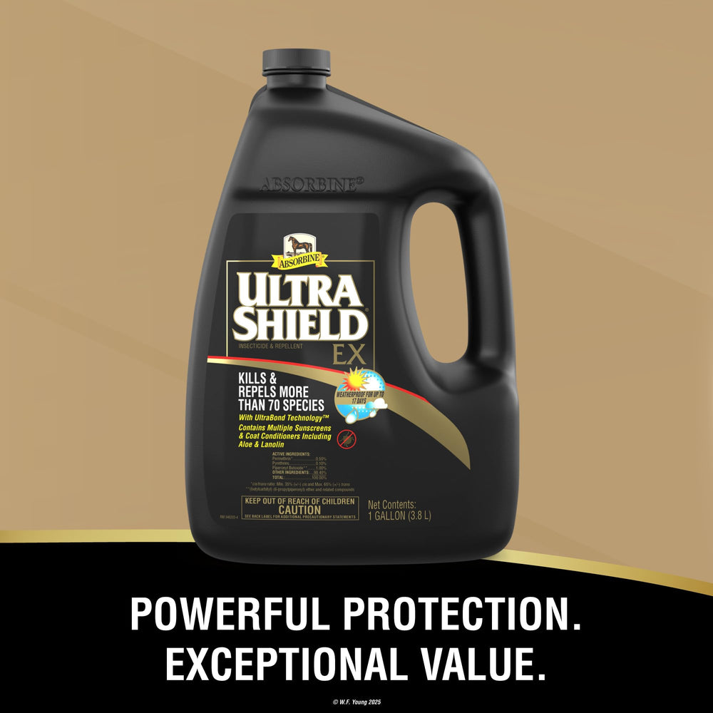 Absorbine applied around a stall showing premise protection benefits