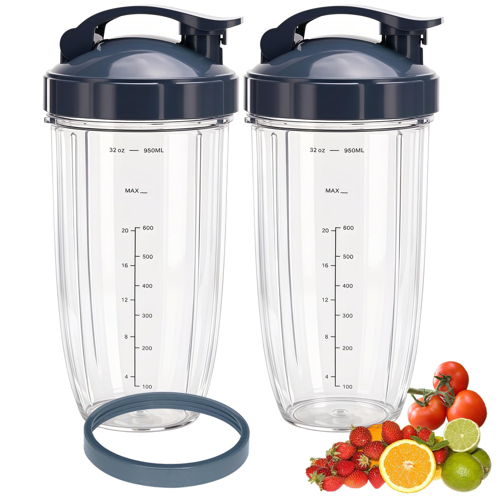ABTER front view of two 32oz cups showing compatibility and capacity benefits