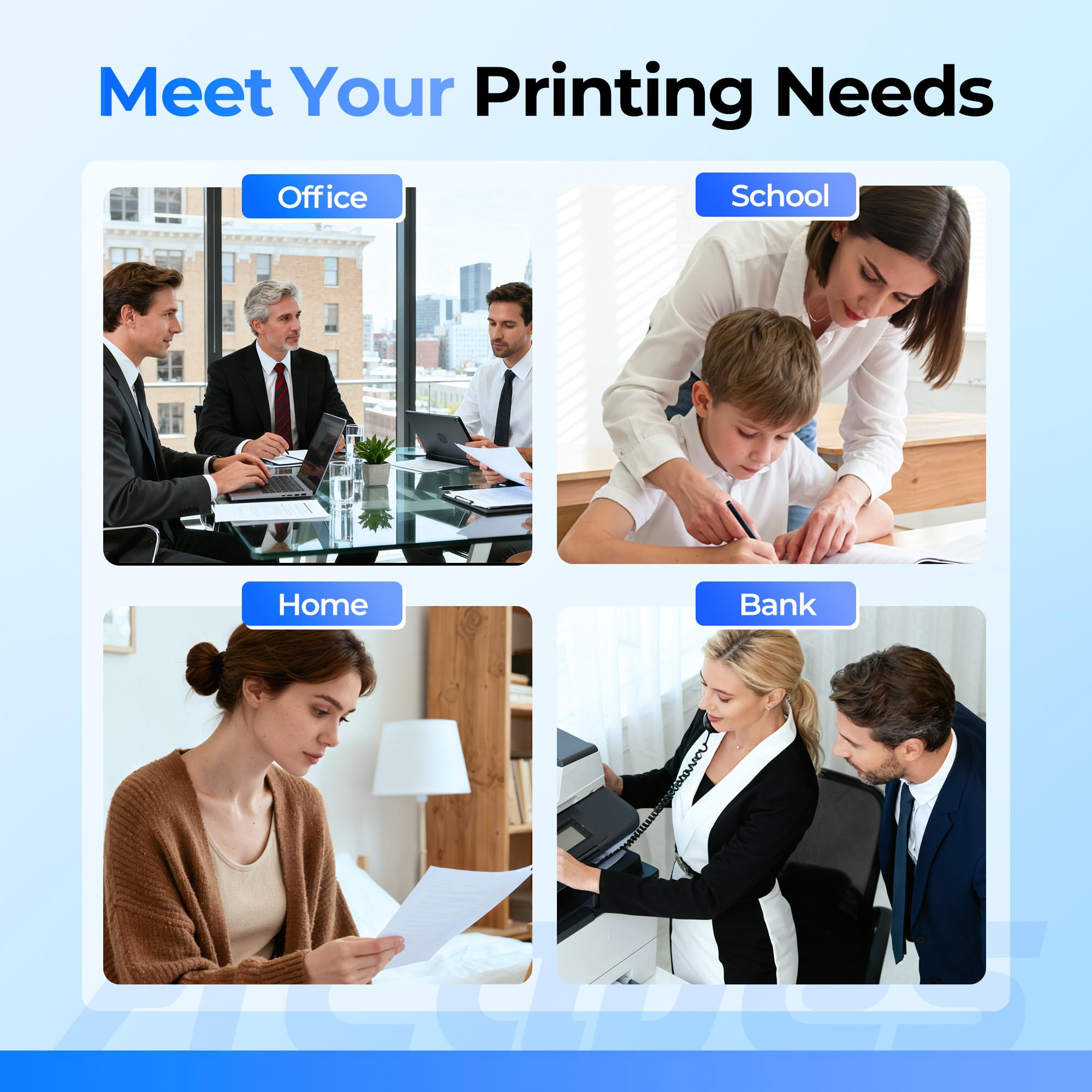 Acaves 67XL cartridges in a home office scene showing reliable everyday printing benefit