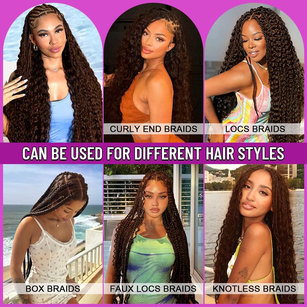 Acbhoa worn as boho braids demonstrating natural movement and volume