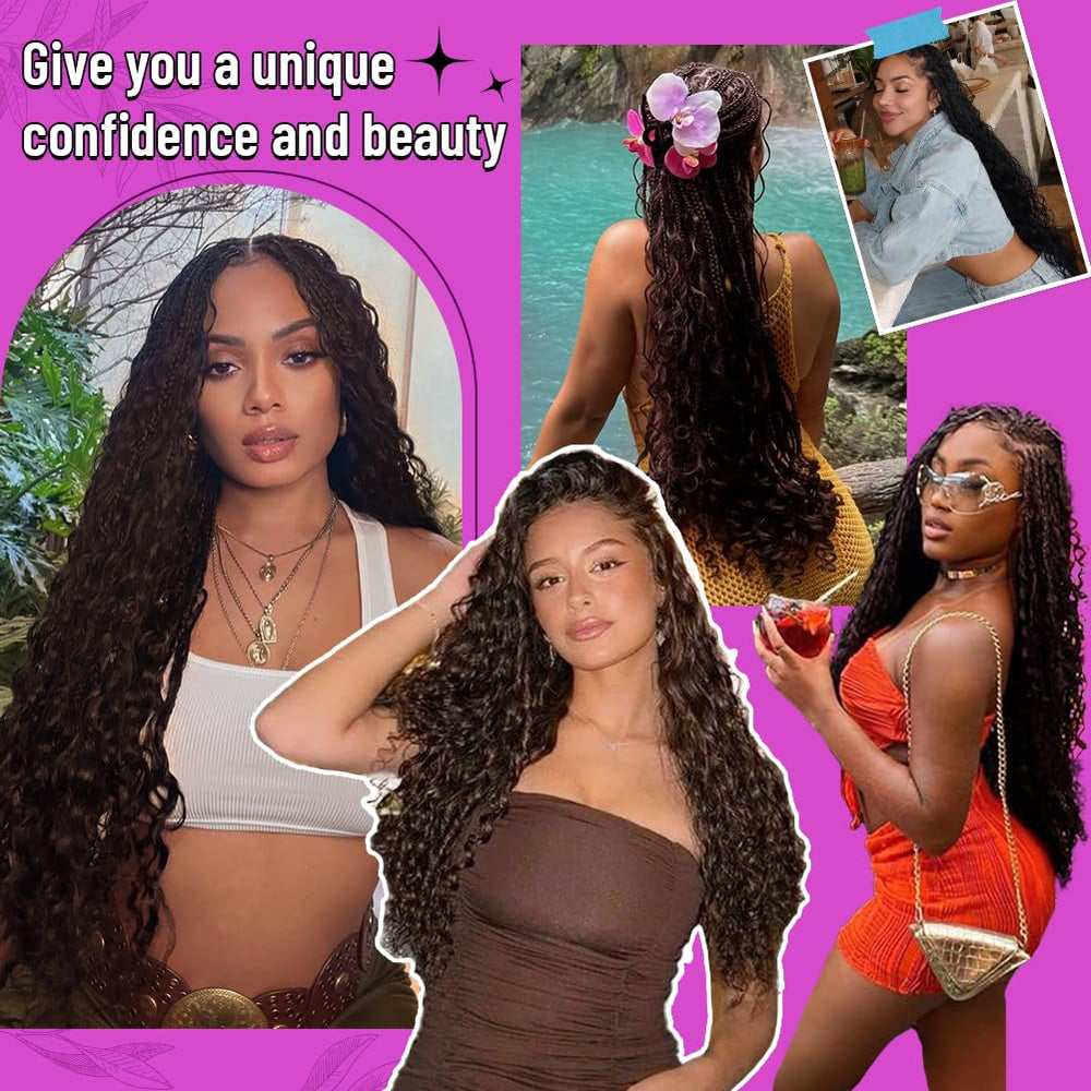 Acbhoa styled boho look at beach showcasing wearable, salon-quality hair