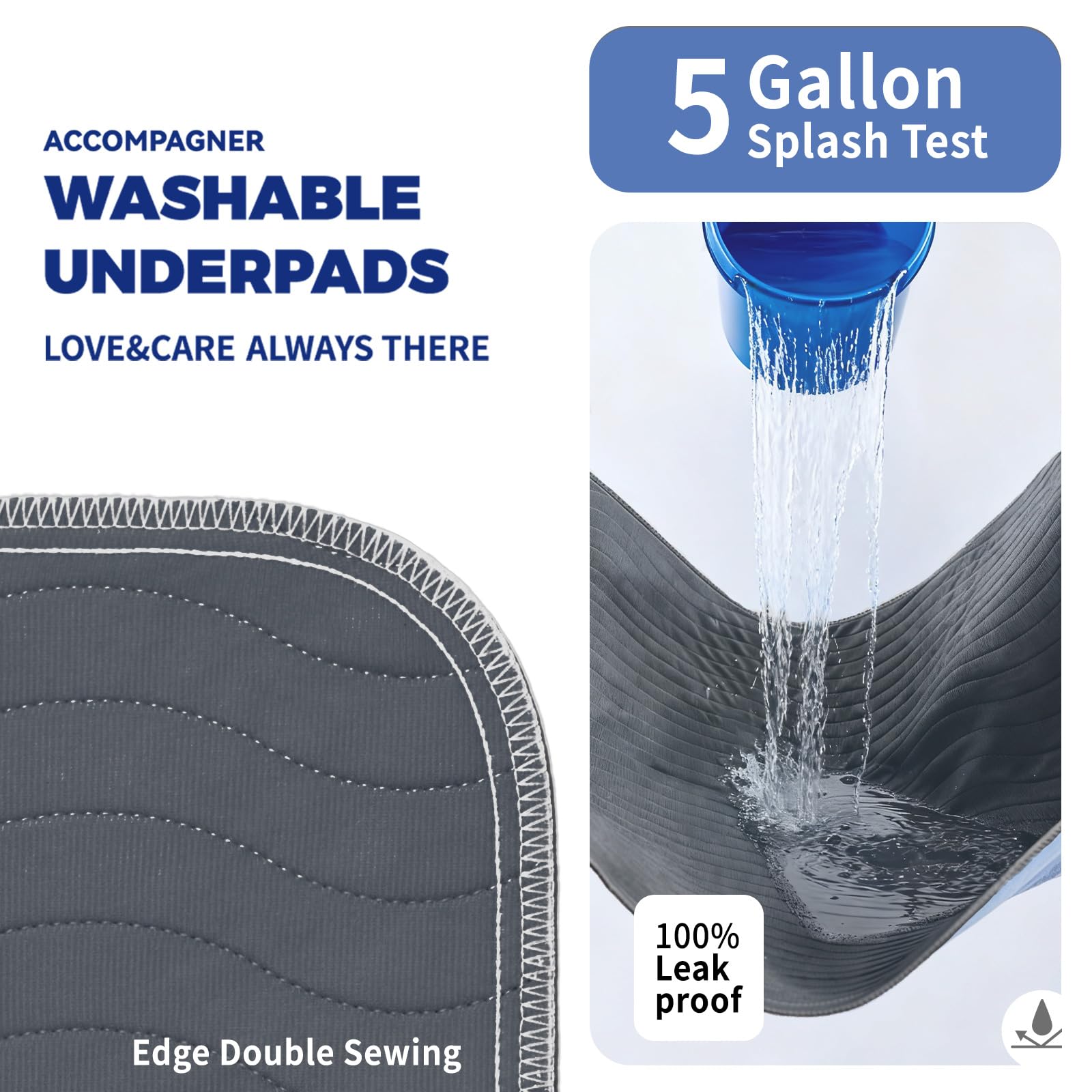 Accompagner underside waterproof membrane preventing mattress leaks and stains