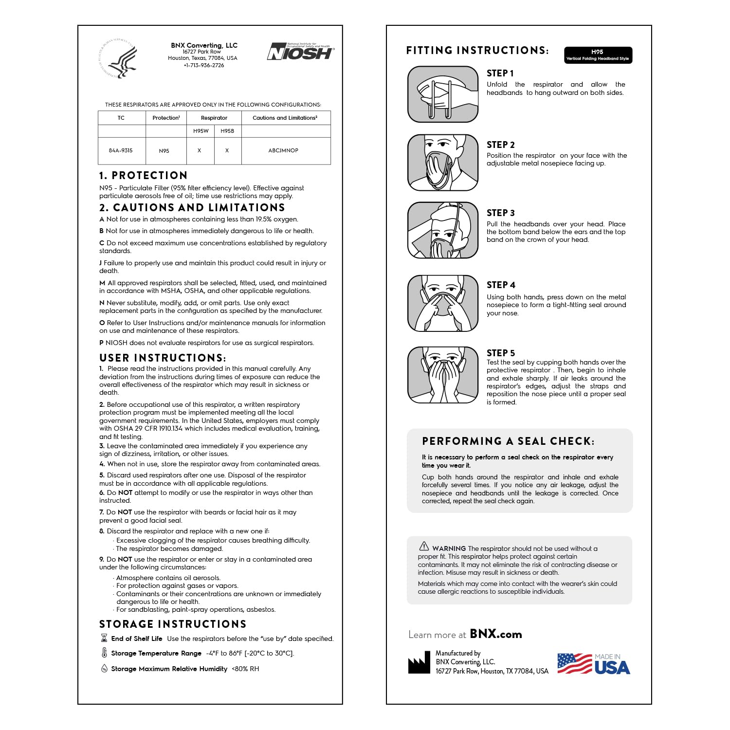 AccuMed certification label close-up showing NIOSH approval clarity