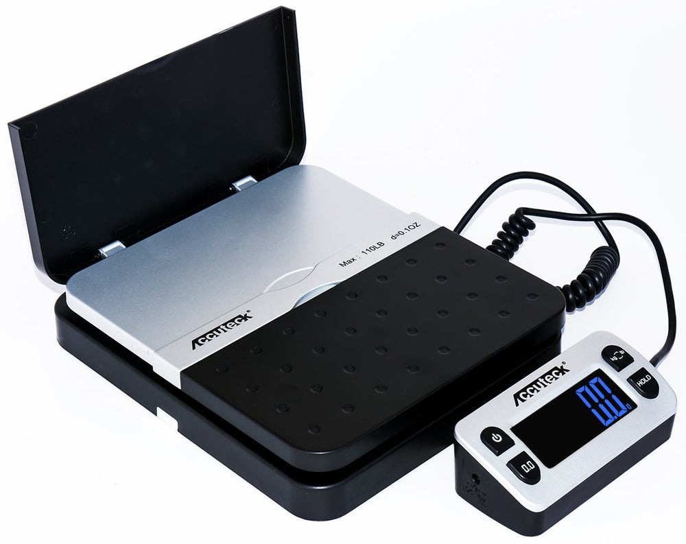 ACCUTECK remote backlit display close-up for clear readings and faster package processing