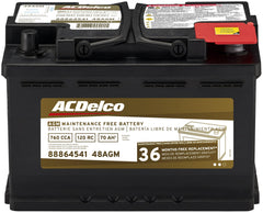 ACDelco Gold 48AGM front view showing sealed casing and durable build benefits