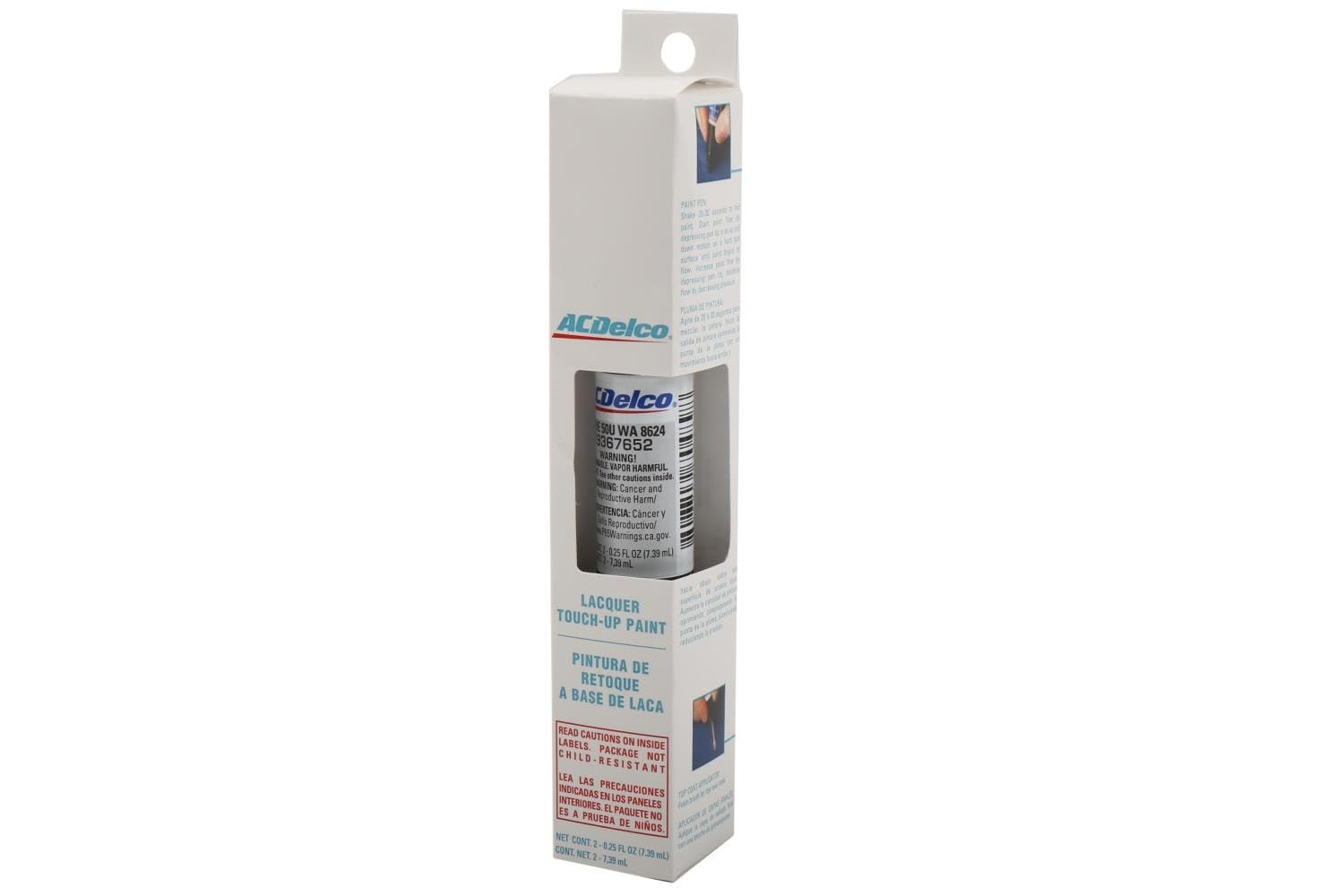 ACDelco touch-up pen front packaging showing color code and benefit of factory match