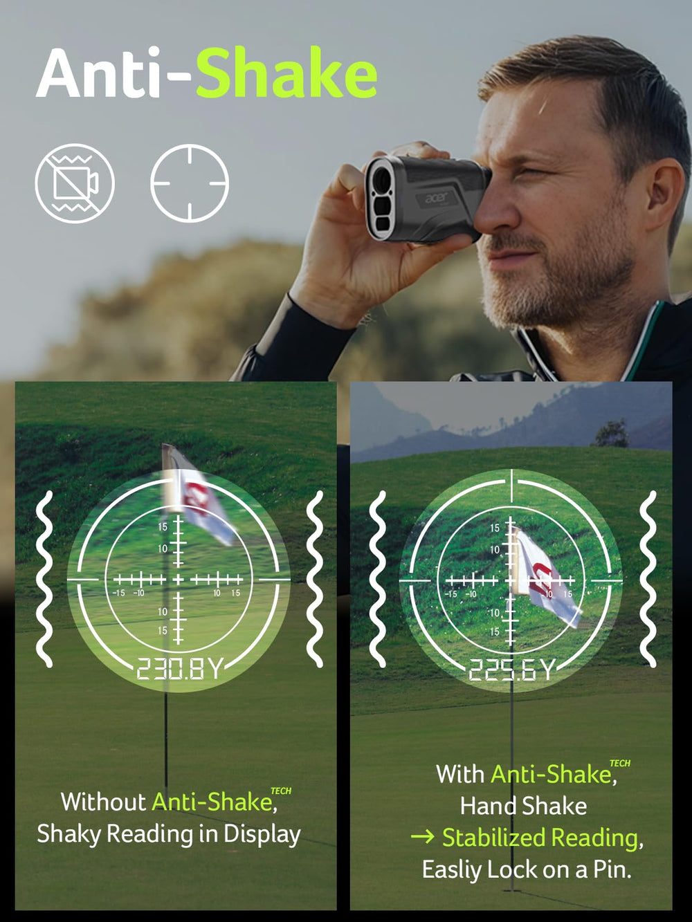 Acer close-up of 6x lens and optics delivering clearer target views