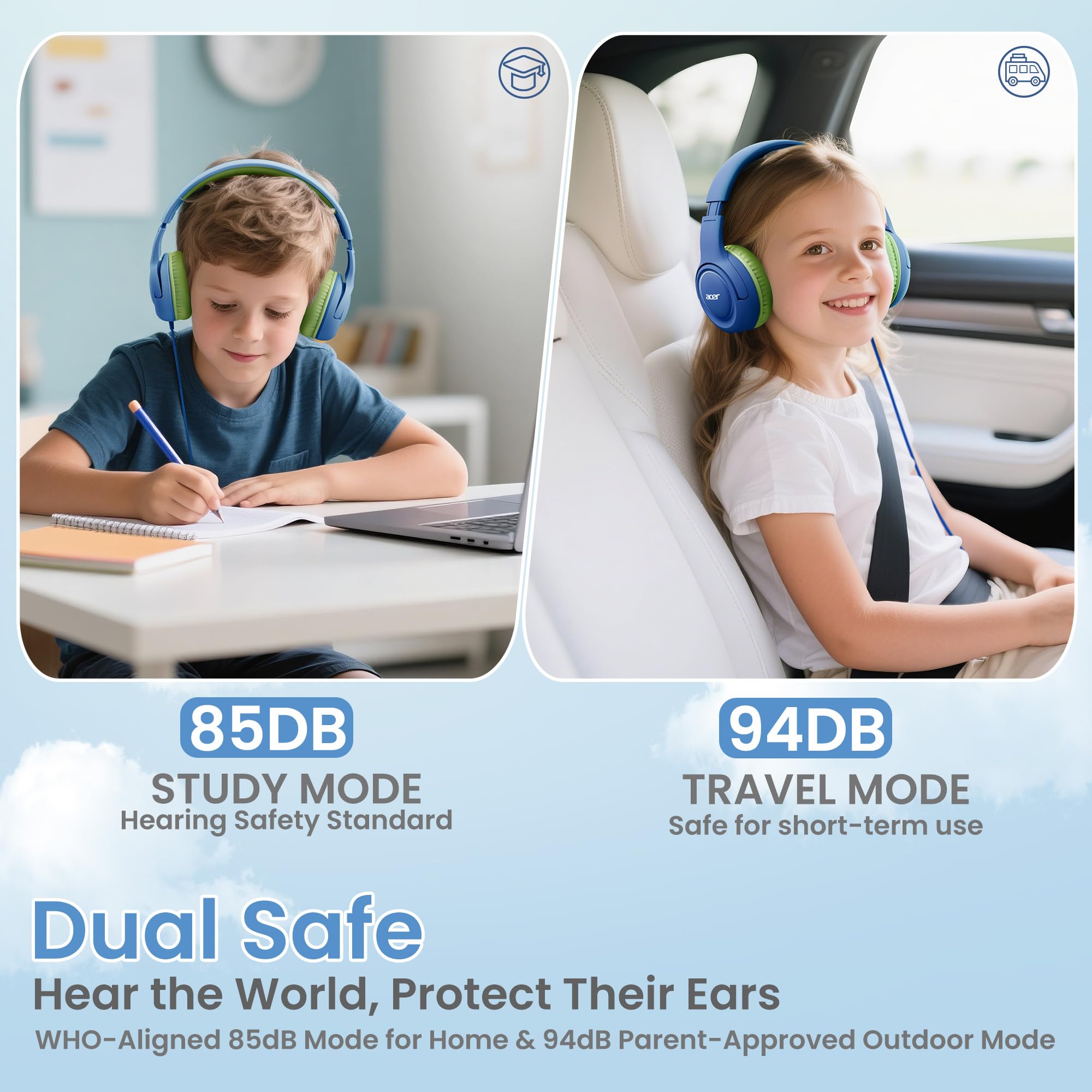 Acer HK03 close-up of hypoallergenic ear cushion for soft comfort