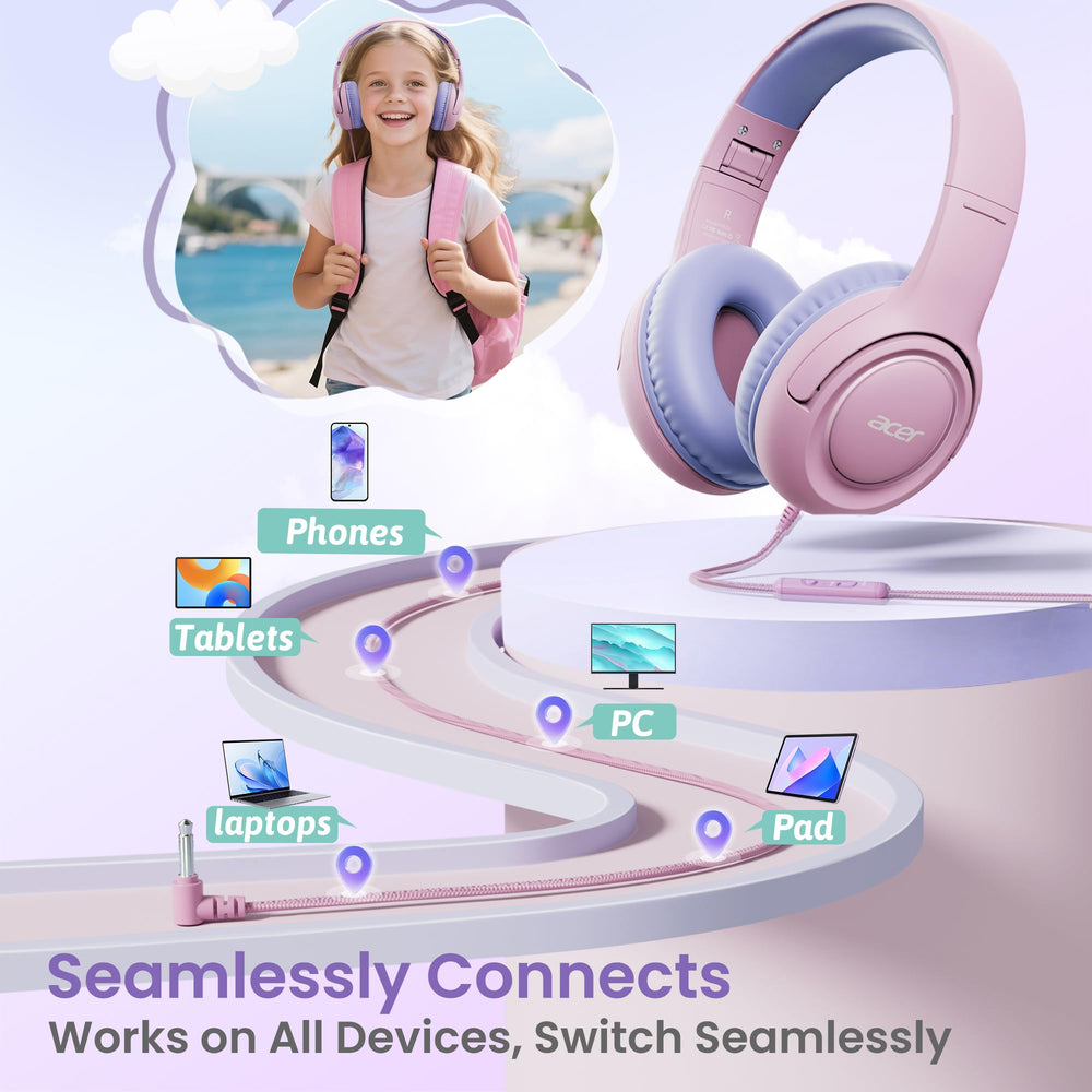 Acer HK03 size comparison in a child hand showing lightweight, adjustable fit