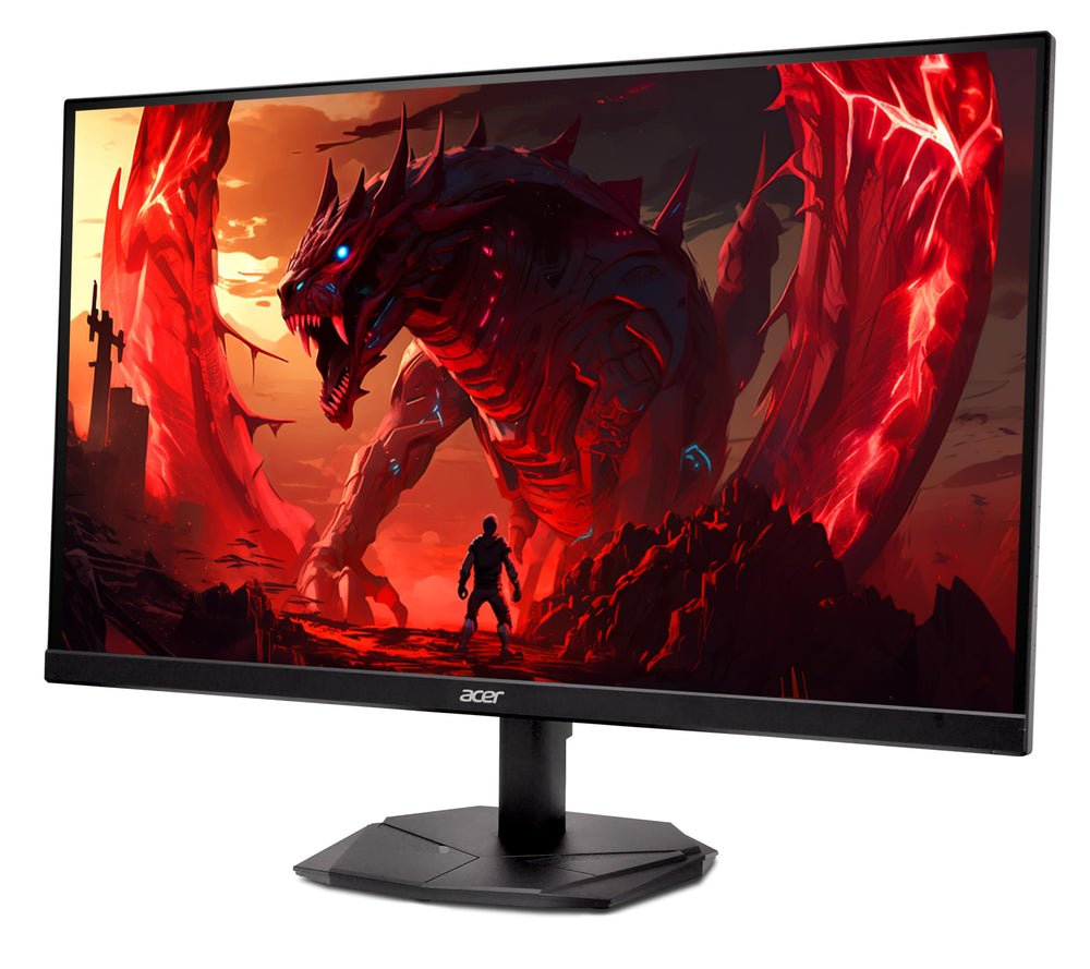 Graphic overlay on Acer Nitro illustrating 0.5ms response to reduce ghosting