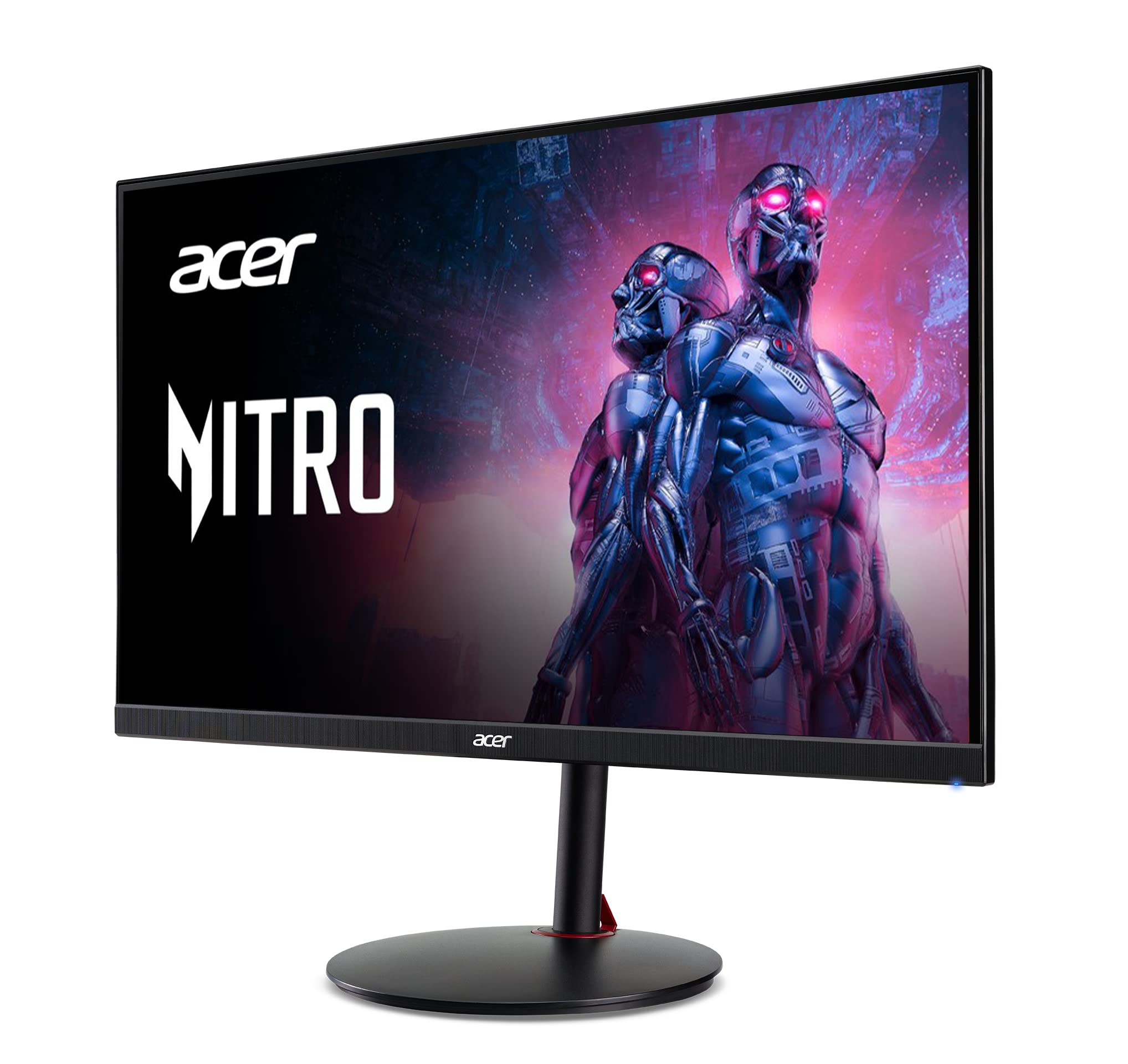 Acer Nitro XV272U speakers and audio out view indicating onboard sound for basic audio needs
