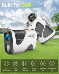 Acer screen displaying reticle and distance results for quick decisions
