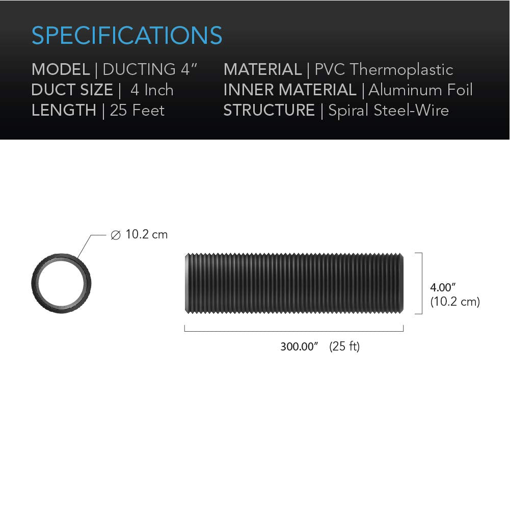 AC Infinity end view with stainless-steel clamp showing sealed connection benefit