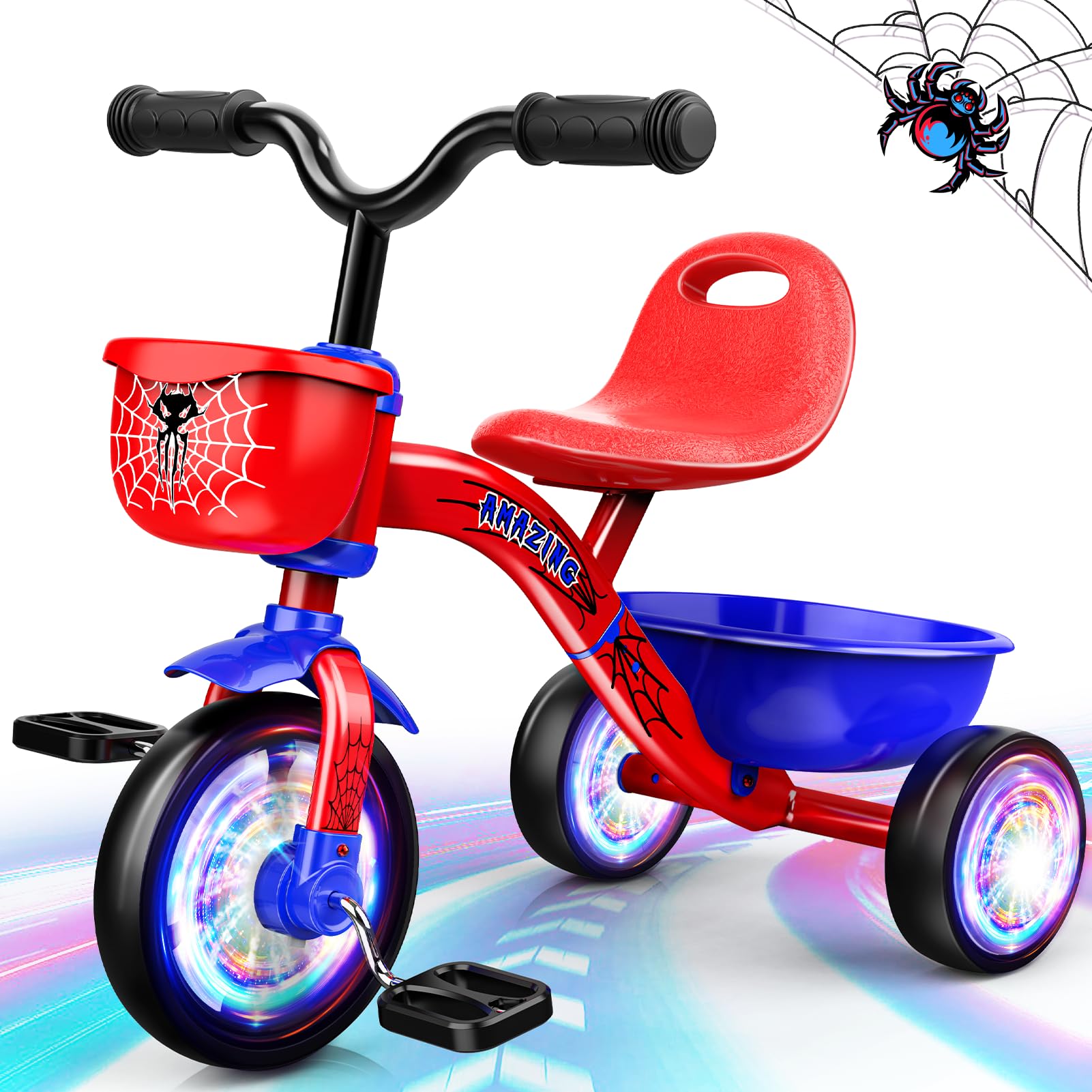 Ackarido tricycle front view showing spider design and stable stance