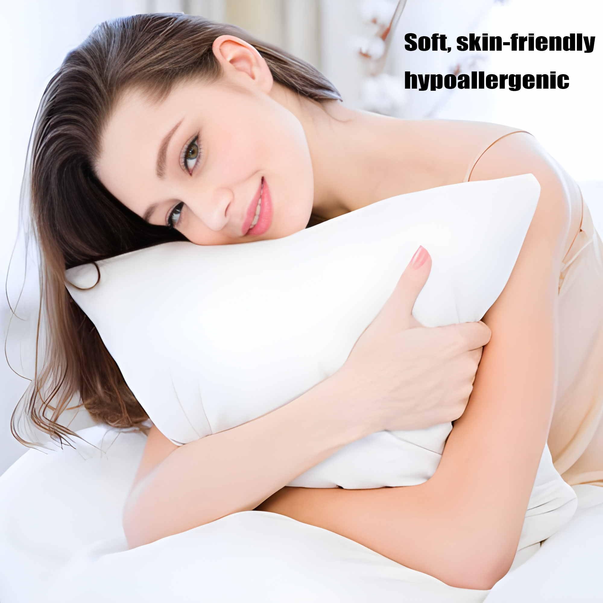 Acteb microfiber fill detail showing down-alternative softness and hypoallergenic benefit