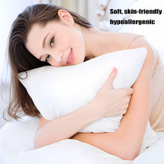 Acteb microfiber fill detail showing down-alternative softness and hypoallergenic benefit