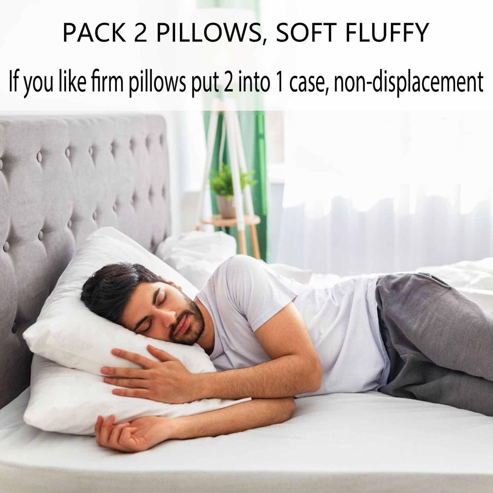 Acteb pillow held in hand demonstrating standard 20x26 size and easy portability benefit