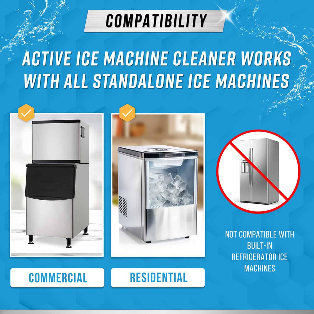 ACTIVE used during ice maker cleaning improving machine performance