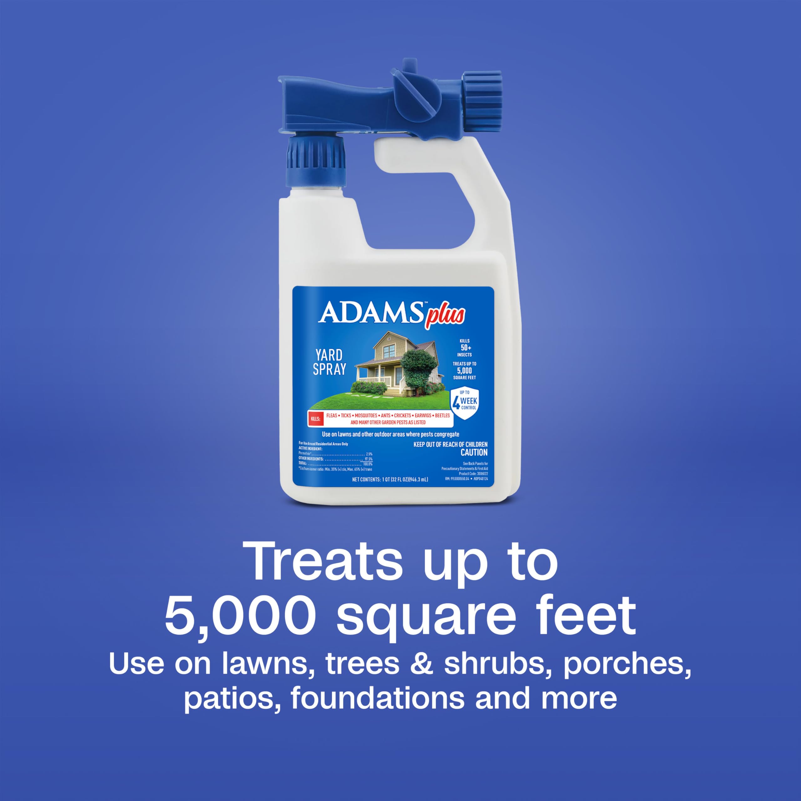 ADAMS close-up label with ingredient and usage instructions for confident application