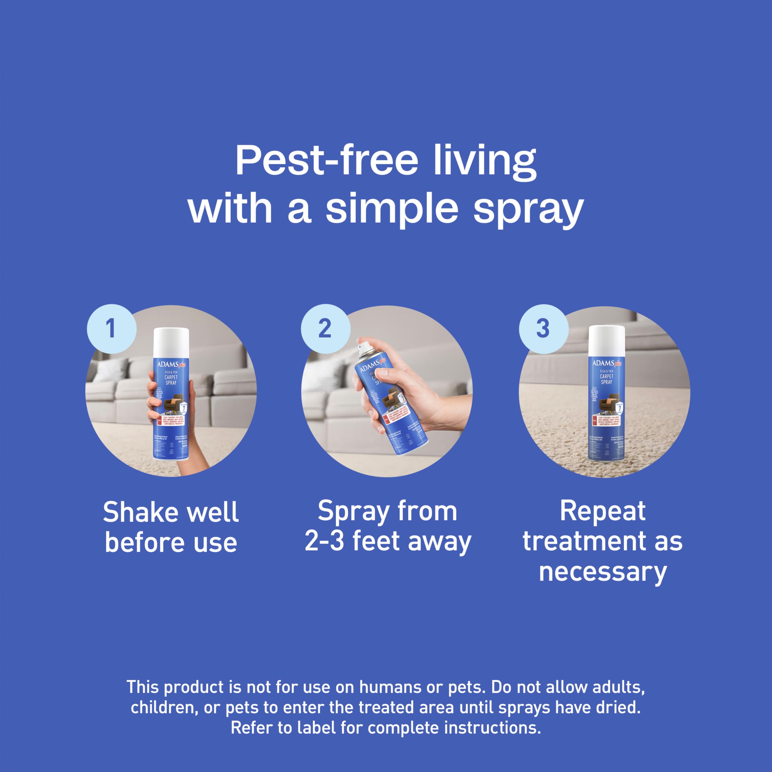 ADAMS applied to pet bed reducing flea and tick risk benefit