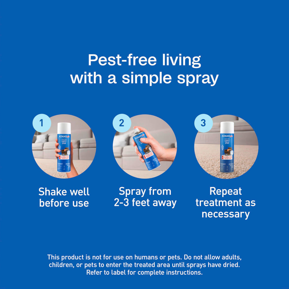 ADAMS applied to pet bed reducing flea and tick risk benefit
