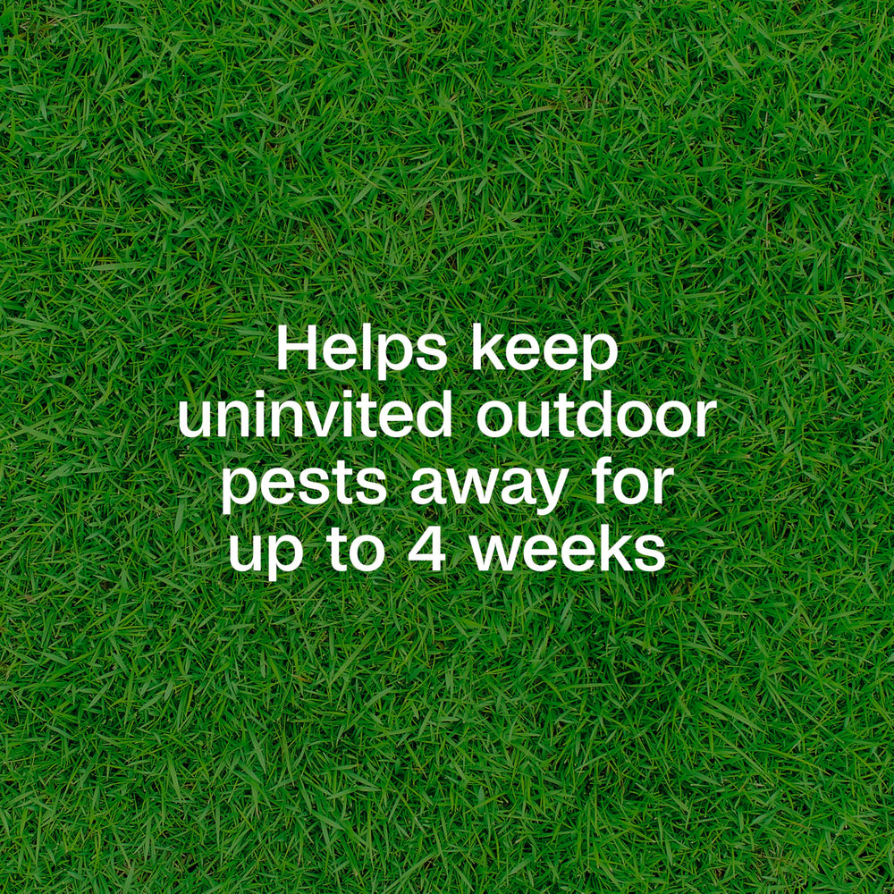 ADAMS spray applied across lawn demonstrating fast outdoor pest reduction benefit