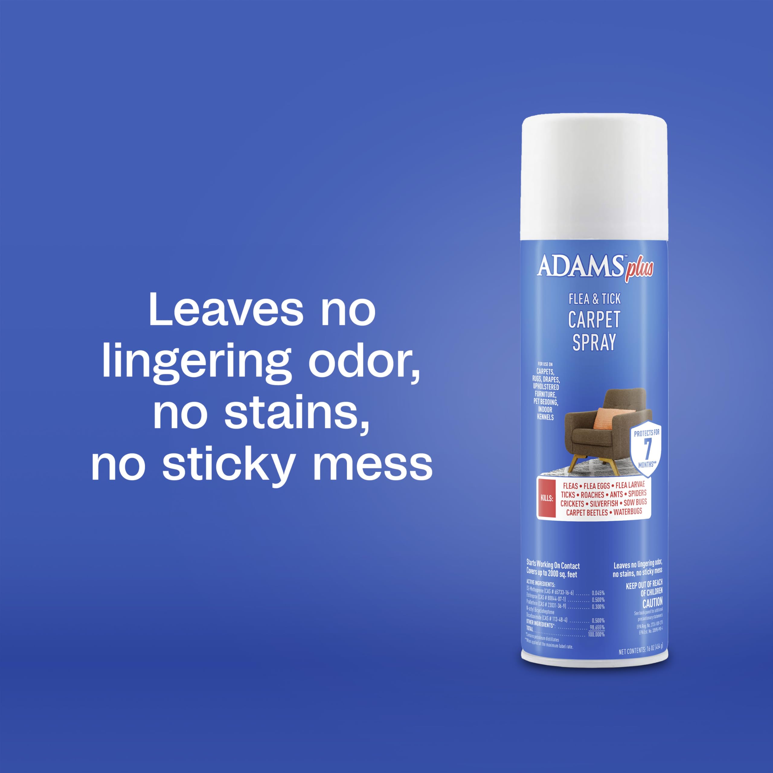 ADAMS being applied to upholstery protecting pet resting areas