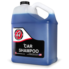 Adam's Polishes gallon bottle front view showing product and clear labeling benefit