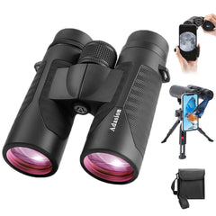 Adasion front view of binoculars showing compact design and lightweight benefit