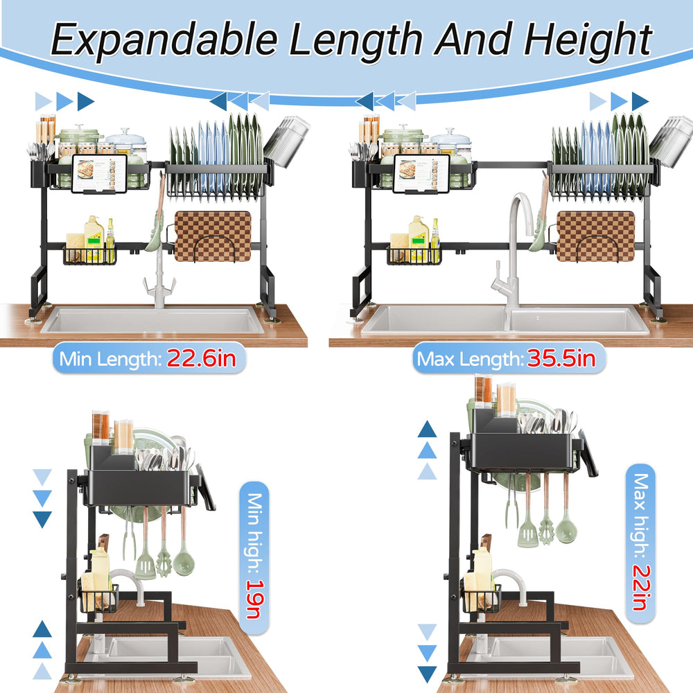 ADBIU side view demonstrating adjustable height for taller dishes