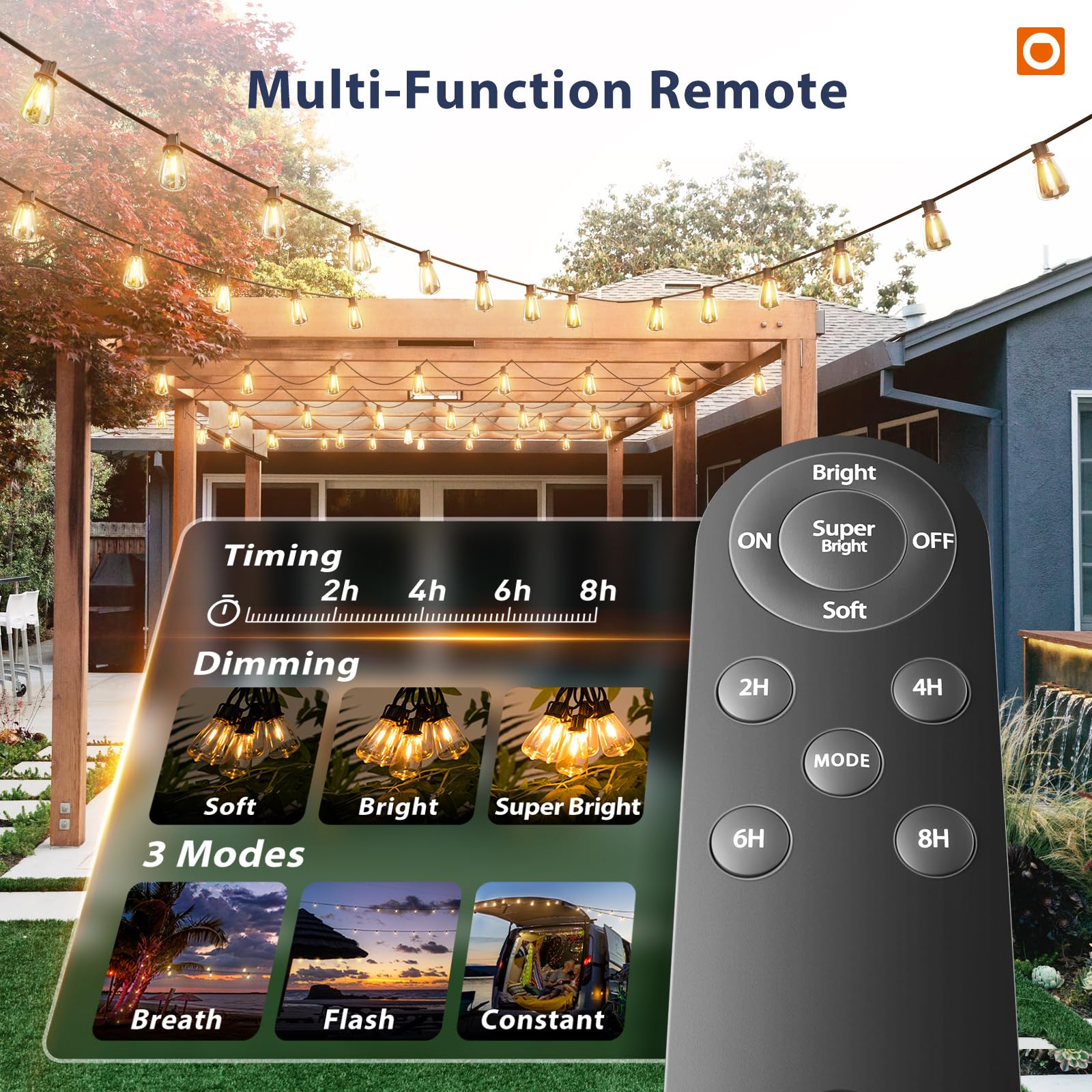 addlon remote control with buttons for modes, brightness and timers