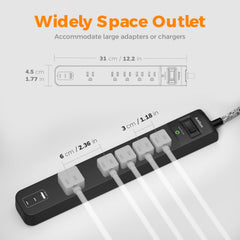 Addtam in use with laptop and accessories demonstrating organized power