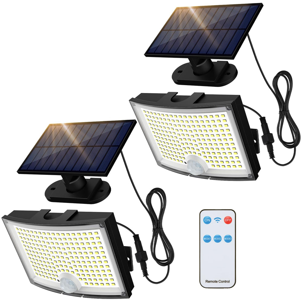 Adiding front-facing flood light showing LEDs and bracket, bright coverage benefit