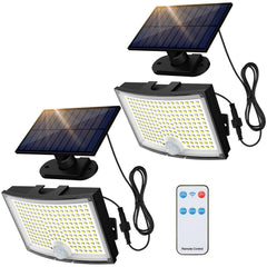 Adiding front-facing flood light showing LEDs and bracket, bright coverage benefit
