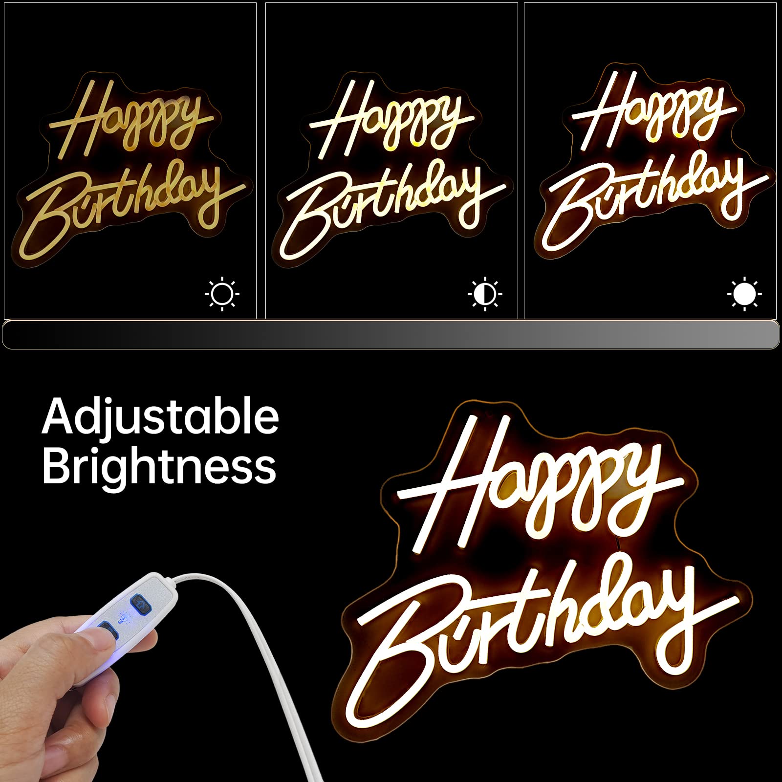 Adnkwolivt inline dimmer and USB cord showing brightness control convenience