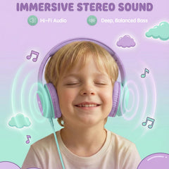 ADOOPE adjustable headband extended to show customizable fit for growing kids
