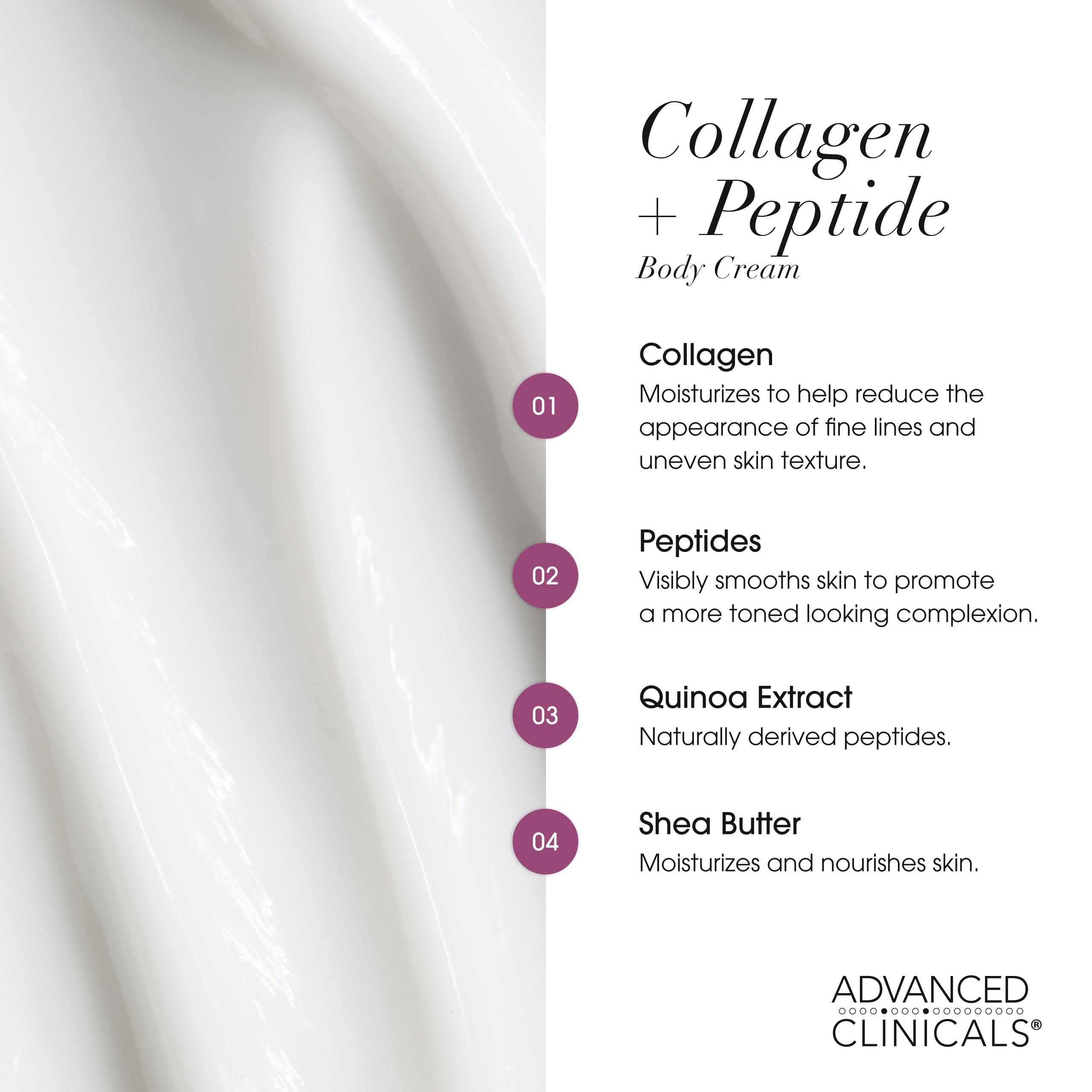 Advanced Clinicals being applied to neck and hands demonstrating visible smoothing benefit