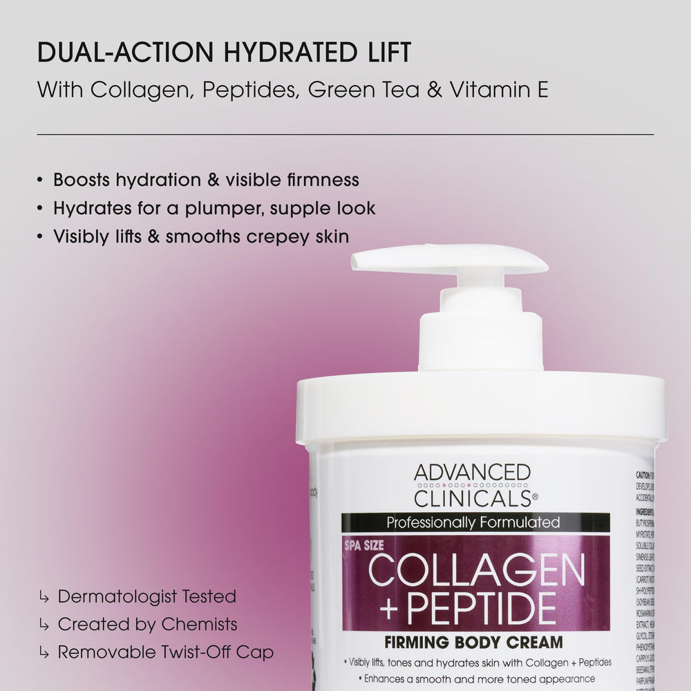 Advanced Clinicals cream open showing velvety texture and smooth application benefit